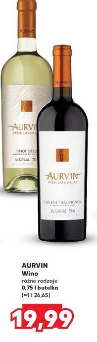 Wino AURVIN PINOT GRIGIO promocja