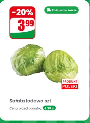 Sałata lodowa promocja w Dino