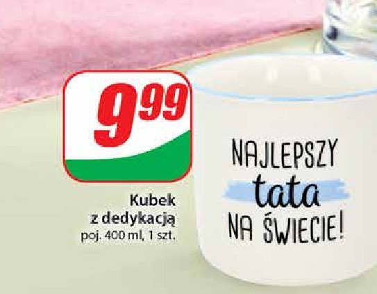 Kubek z dedykacją najlepszy tata na świecie 400 ml promocja