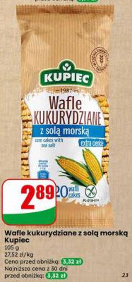 Wafle kukurydziane z solą morską Kupiec promocja w Dino