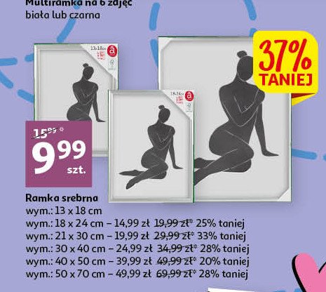 Ramka srebrna 30 x 40 cm Actuel promocja