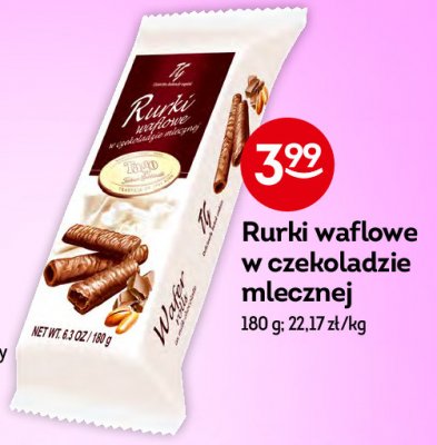 Rurki waflowe w czekoladzie mlecznej Tago promocja
