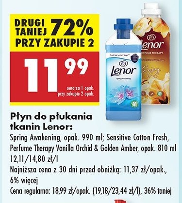 Płyn do płukania gold orchid Lenor parfumelle promocja w Biedronka