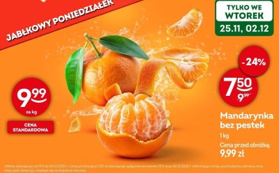 Mandarynka bez pestek promocja w Żabka