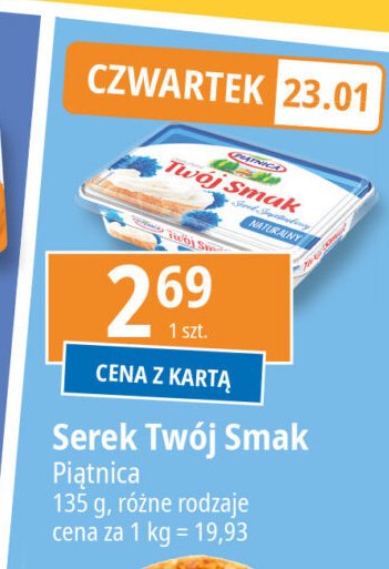 Serek śmietankowy naturalny Piątnica twój smak promocja w Leclerc