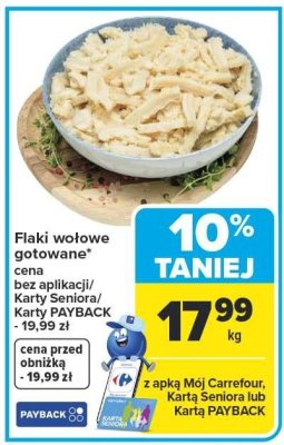 Flaki wołowe gotowane promocja w Carrefour