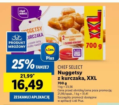 Nuggetsy z kurczaka z sosem curry i s艂odko kwa艣nym Chef select promocja
