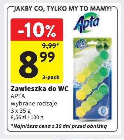 Zawieszka do wc cytrynowa Apta promocja