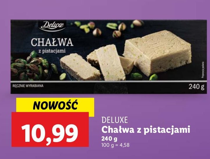 Chałwa z pistacjami Deluxe promocja w Lidl