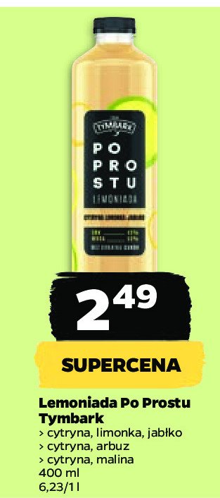 Lemoniada cytryna-malina Tymbark po prostu promocja