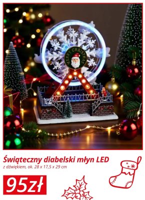 Świąteczny diabelski młyn LED promocja w KiK