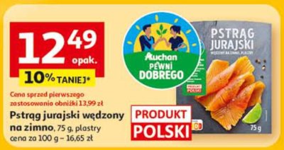 Pstrąg jurajski wędzony na zimno promocja w Auchan