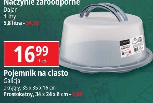 Pojemnik na ciasto okrągły Galicja promocja w Leclerc