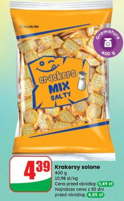 Krakersy solone promocja w Dino