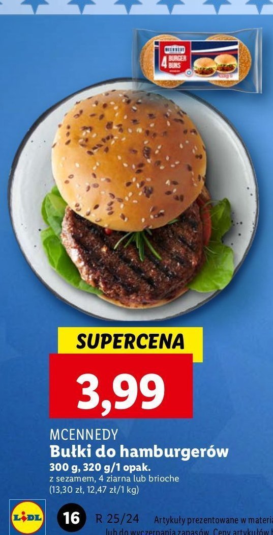 Bułki hamburgerowe brioche Mcennedy promocja