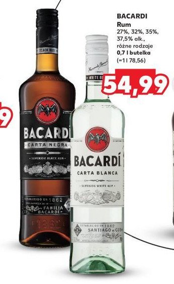 Rum Bacardi carta negra promocja w Kaufland