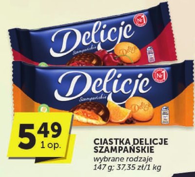 Ciastka Delicje Szampańskie promocja w ABC