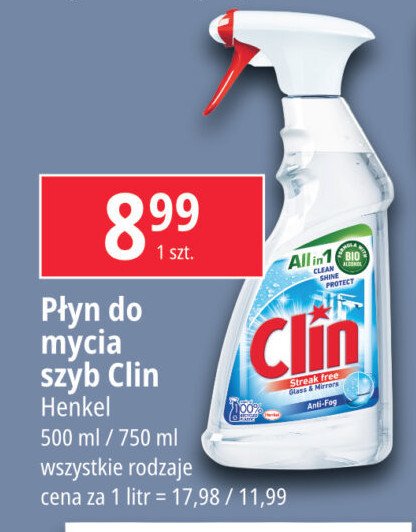 P艂yn do mycia szyb Clin windows & glass promocja