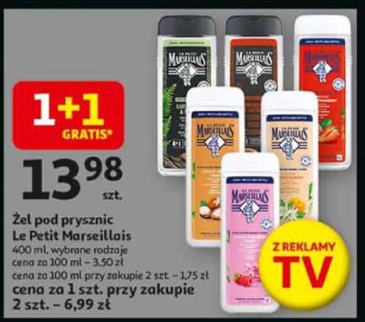 Żel pod prysznic Le Petit Marseillais 400 ml, wybrane rodzaje promocja w Auchan
