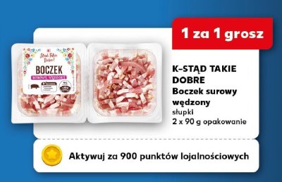 Boczek surowy wędzony słupki promocja w Kaufland