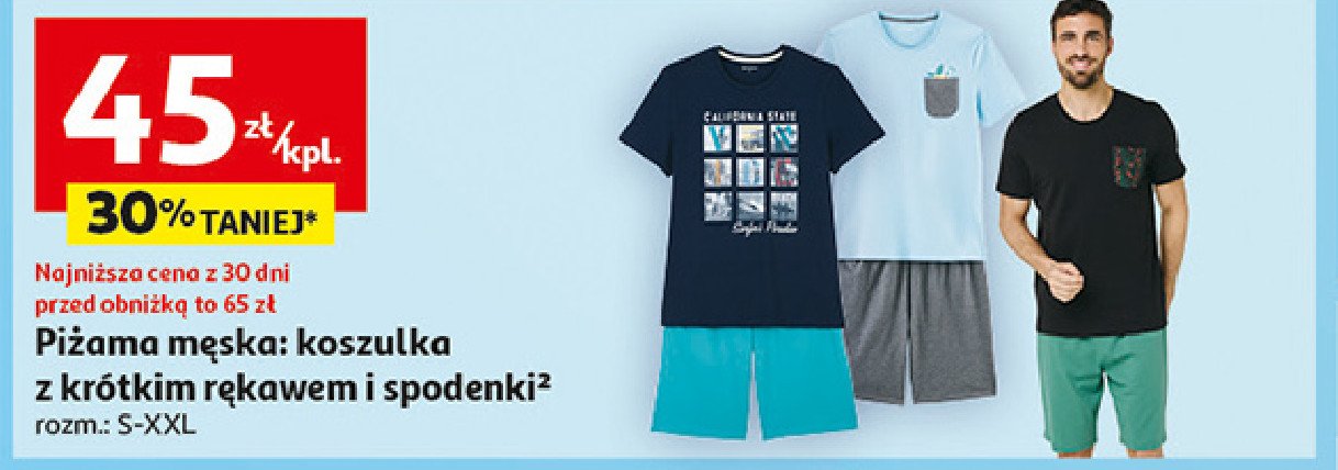 Piżama męska Auchan inextenso promocja w Auchan