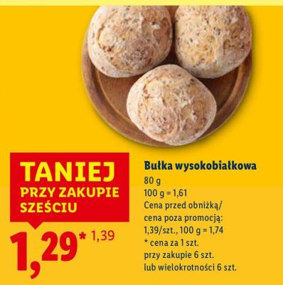Bułka wysokobiałkowa promocja w Lidl