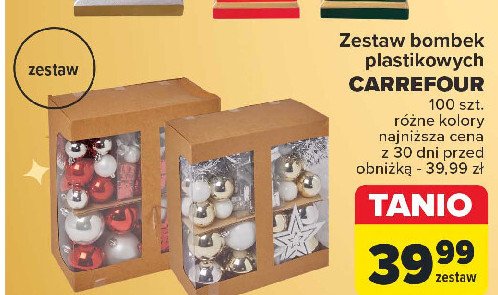 Zestaw bombek choinkowych duży Carrefour promocja w Carrefour Market