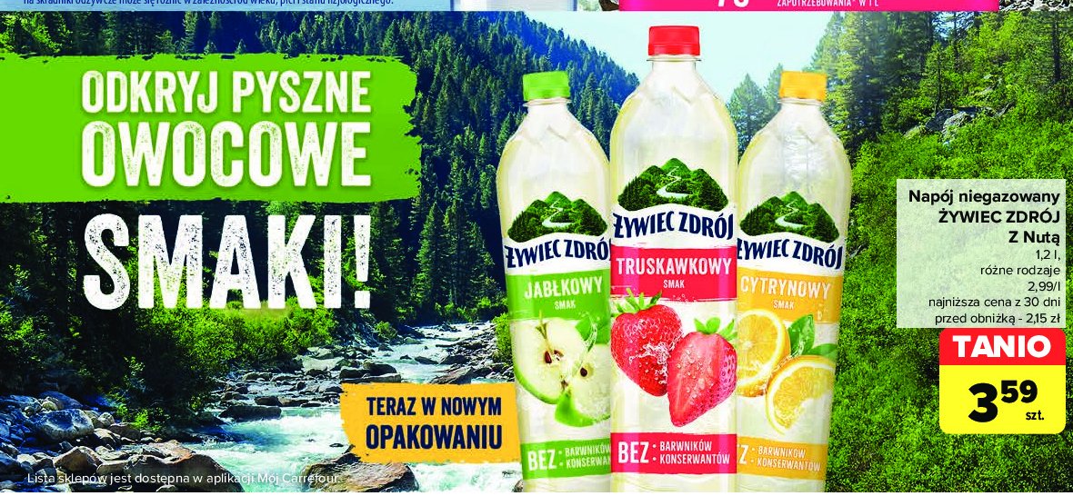 Napój z sokiem cytrynowy Żywiec zdrój promocja