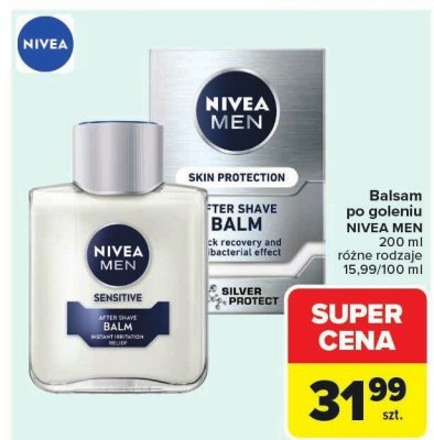 Balsam po goleniu NIVEA MEN różne rodzaje 200ml promocja w Carrefour