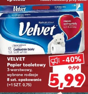 Papier toaletowy delikatnie biały Velvet promocja