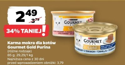 Karma mokra dla kotów Gourmet Gold Purina różne rodzaje promocja w Netto