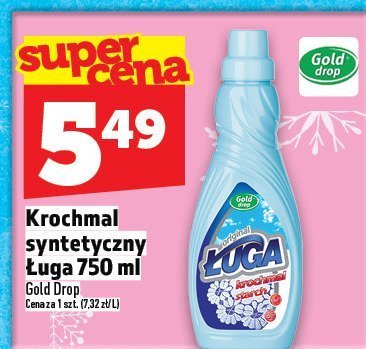 Krochmal syntetyczny Gold Drop Ługa 750 ml promocja w TOPAZ
