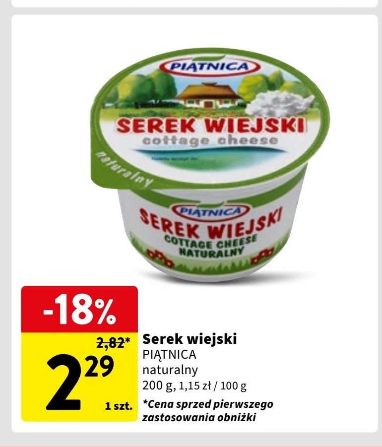 Serek wiejski Piątnica naturalny promocja