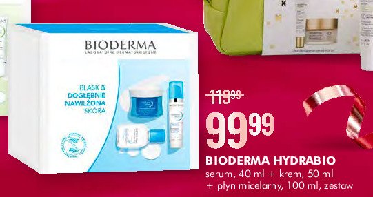 Zestaw w pudełku hydrabio: płyn micelarny 100 ml + krem 50 ml + serum 40 ml Bioderma zestaw promocja