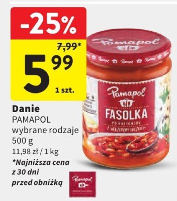 Danie PAMAPOL FASOLKA promocja w Intermarche
