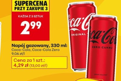 Napój gazowany Coca-Cola Zero promocja w Biedronka