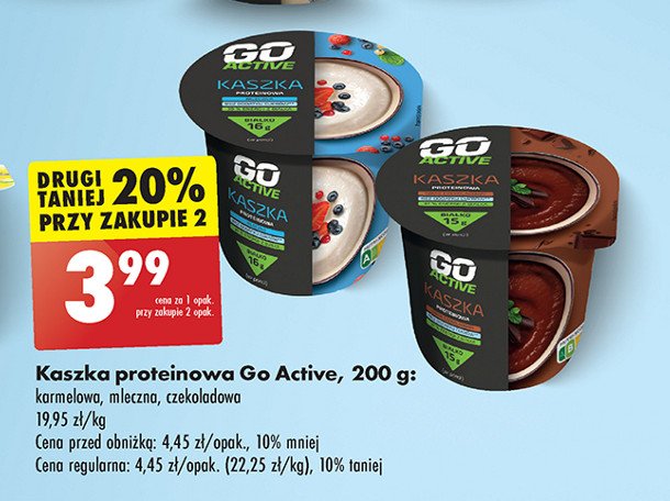 Kaszka proteinowa czekoladowa Go active promocja