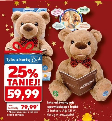 Interaktywny miś opowiadający bajki promocja w Kaufland