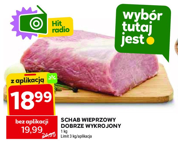 Schab wieprzowy dobrze wykrojony promocja