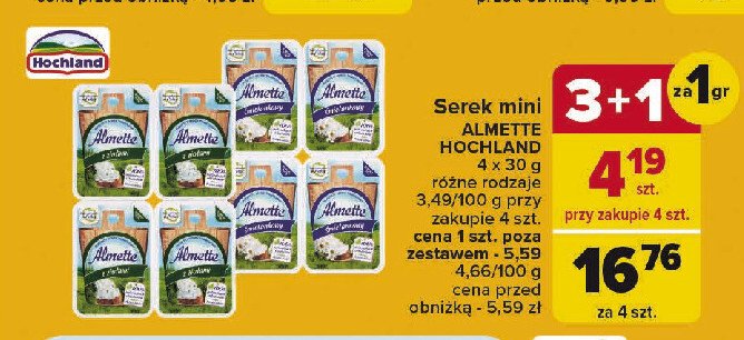 Serek jogurtowy Hochland almette promocja