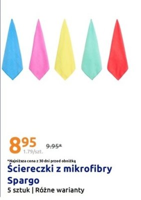 Ściereczki z mikrofibry Spargo 5 sztuk | Różne warianty promocja w Action