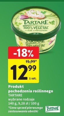 Produkt pochodzenia roślinnego TARTARE wybrane rodzaje promocja w Intermarche
