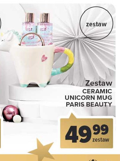 Zestaw ceramic unicorn mug Paris beauty promocja