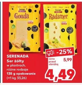 Ser żółty Serenada gouda promocja w Kaufland