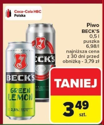 Piwo BECK'S promocja w Carrefour Market