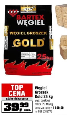 Węgiel Groszek Gold 25 kg promocja w OBI