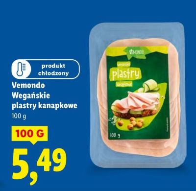 Plastry kanapkowe wegańskie Vemondo promocja w Lidl