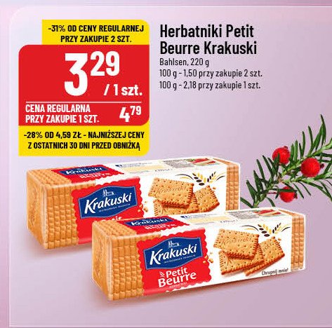 Herbatniki Krakuski petit beurre Krakuski bahlsen promocja w POLOmarket