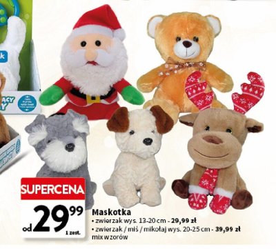 Maskotka zwierzak / miś / mikołaj promocja w Intermarche
