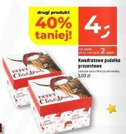 Pudełko kwadratowe prezentowe różne wzory promocja w Dealz